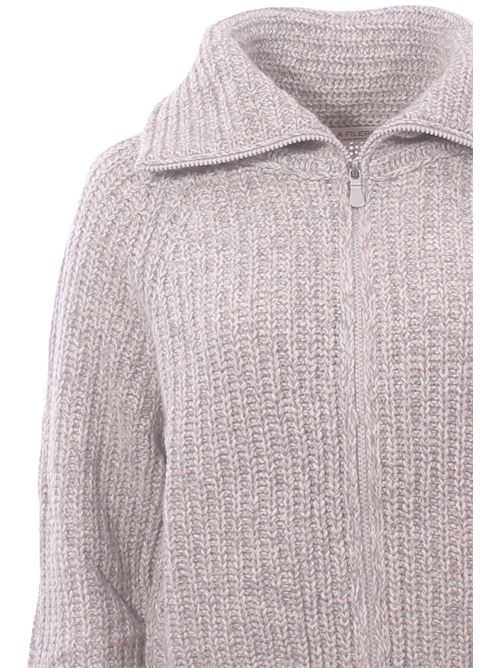 wool and cashmere cardigan with zip LA FILERIA | 1022517325050